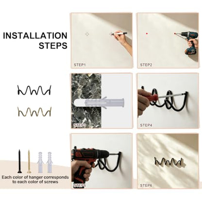 Coat Rack Wavy Wall Mount