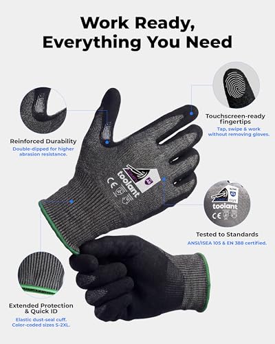 A6 A9 ANSI & EN388 Certified Metal Q ComfyCut Cut Resistant Gloves