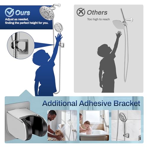 8" Dual Shower Head Combo