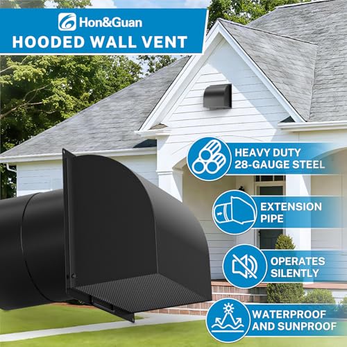 Hooded Wall Vent with Magnetic Flap and Removable Mesh