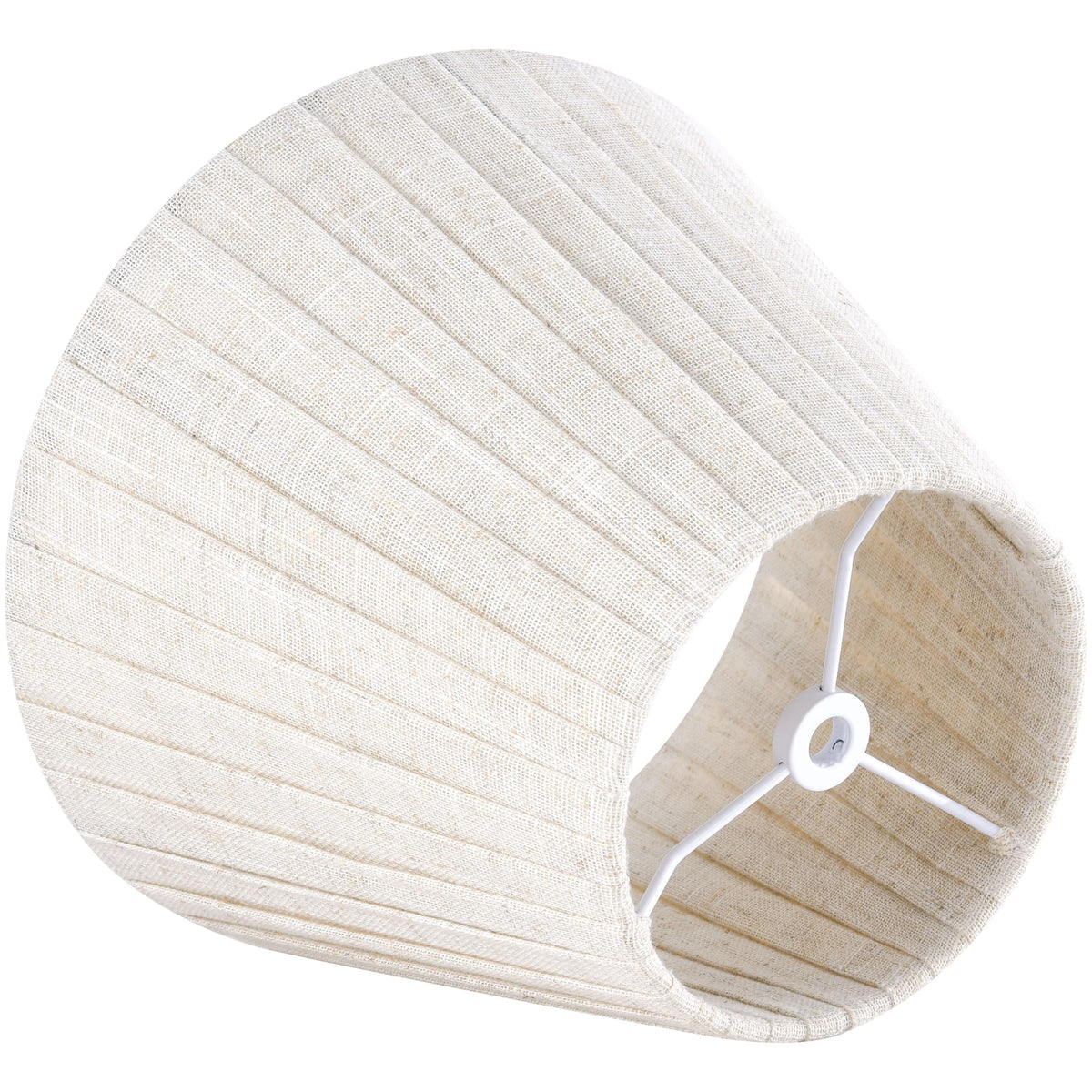 Small Beige Oatmeal Linen Lampshades for Table Lamps (Beige-pleated / 5 × 9 × 6.4 inches (2 pack))