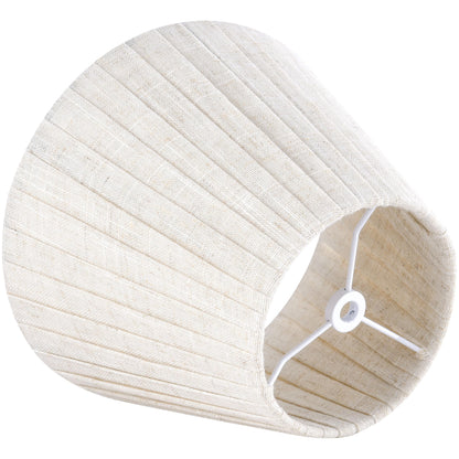 Small Beige Oatmeal Linen Lampshades for Table Lamps (Beige-pleated / 5 × 9 × 6.4 inches (2 pack))