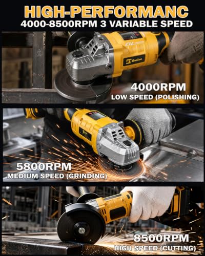Cordless 4 1 2 inch Angle Grinder Compatible with DEWALT 20V Battery