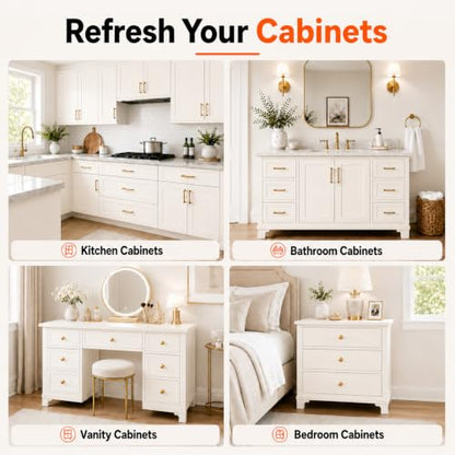 Cabinet Paint (Vanilla White / 32 Fl Oz (Pack of 1))