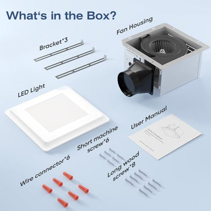 Bathroom Exhaust Fan with Light