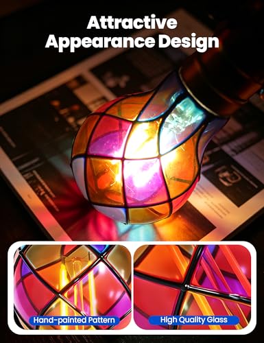 Stained Glass Light Bulb (Amber Tone Color)