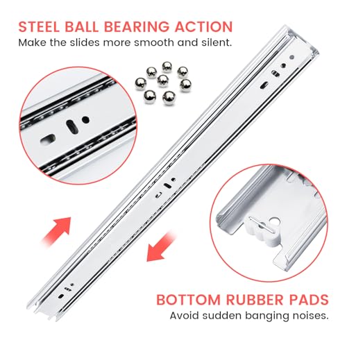 Heavy Duty Drawer Slides Side Mount 100 LB Capacity 10"