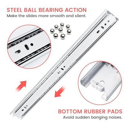 Heavy Duty Drawer Slides Side Mount 100 LB Capacity 10"