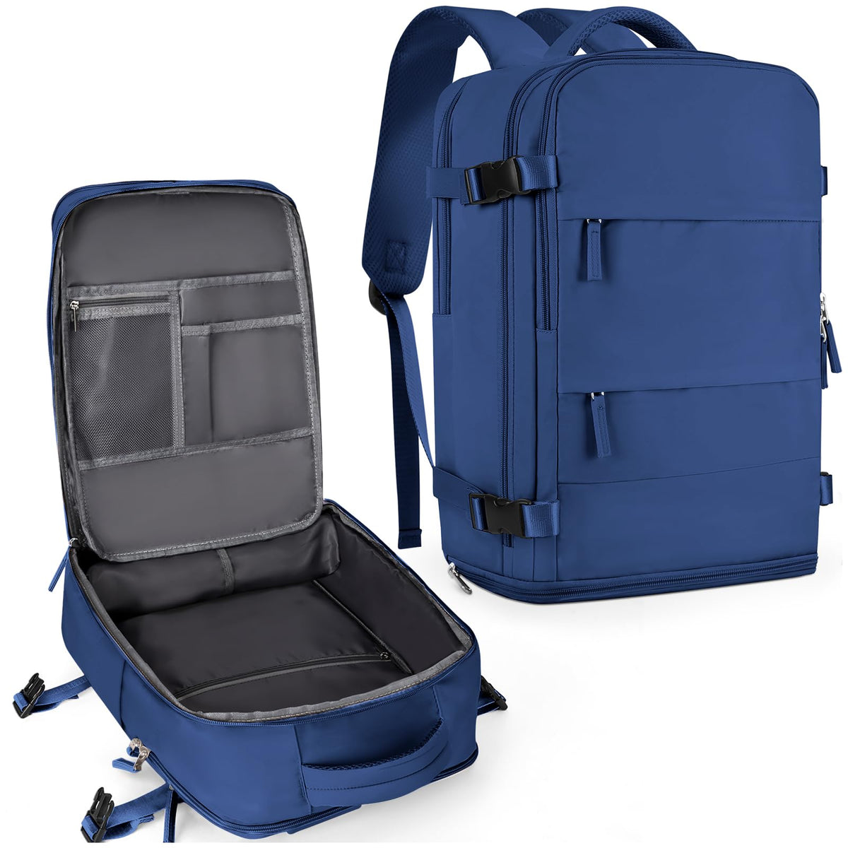 Large Travel Backpack For Women Men (Royal Blue / 30 liters)