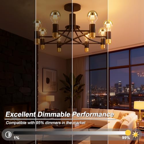 Half Chrome Light Bulb Dimmable