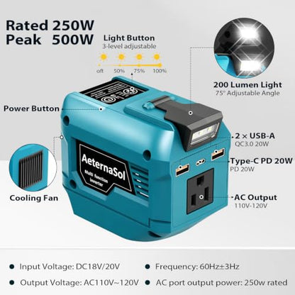 250W Power Inverter Compatible with Makita