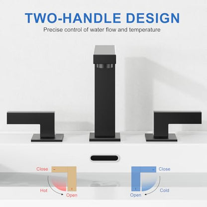 Bathroom Sink Faucets 3 Hole Vanity Faucet with Drain