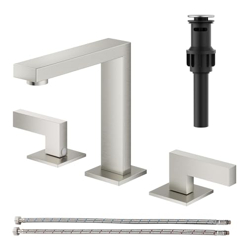 Bathroom Sink Faucets 3 Hole Vanity Faucet with Drain