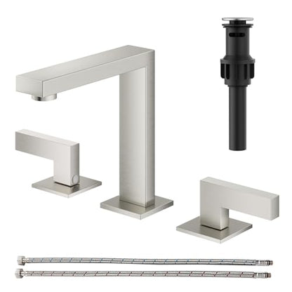 Bathroom Sink Faucets 3 Hole Vanity Faucet with Drain