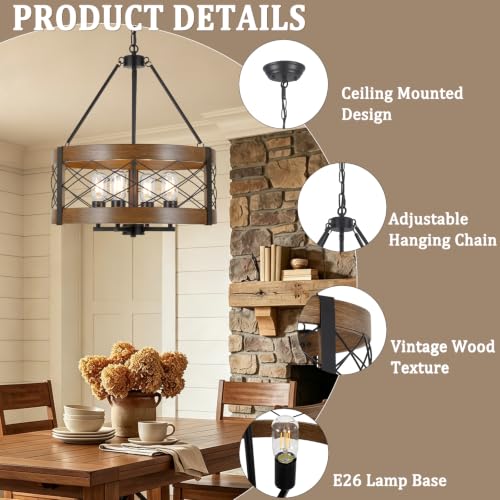 Farmhouse Chandelier for Dining Room