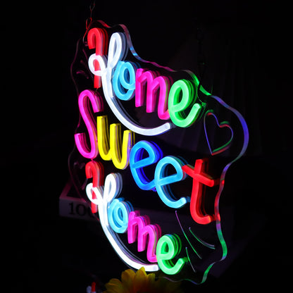 Home Sweet Home Neon Sign (Colorful-HM)