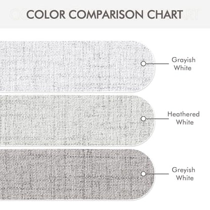100% Blackout Linen Curtains for Bedroom 52x90 Inches Grayish White (Grayish White / 52"W x 90"L (Pack of 2))