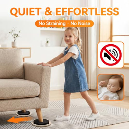 Furniture Sliders Plastic Sliders for Carpet and Hardwood Floors