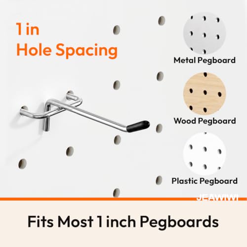 Silver Pegboard Hooks