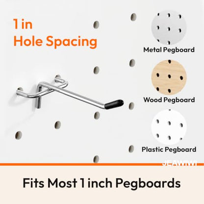 Silver Pegboard Hooks