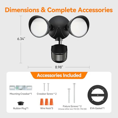 45W 5500LM LED Security Lights Motion Sensor Outdoor Light