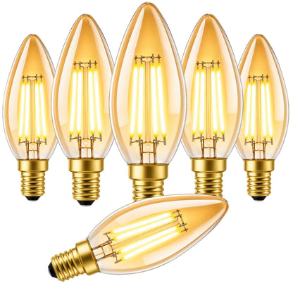 Dimmable E12 Candelabra LED Bulb 4W 40W Equivalent for Chandelier (2200k Warm White)