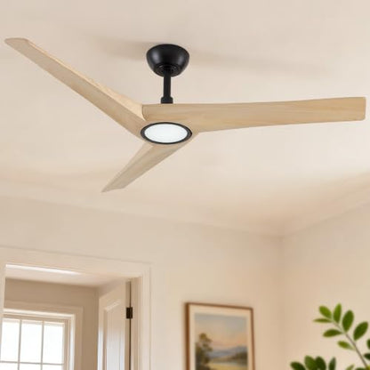 Wood Ceiling Fan with Light