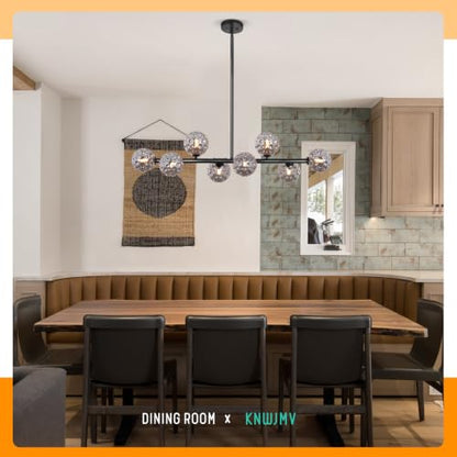 Globe Linear Chandelier 16 Light Dining Room Light Fixture