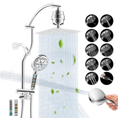 All Metal Showerhead Combo & 10 Mode Filtered Handheld