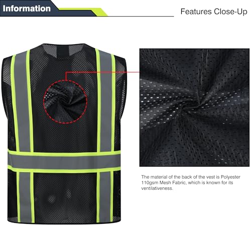 Hi Vis Reflective Safety Vests for Men Women