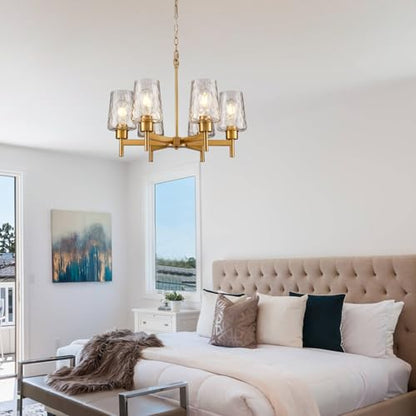 Stone Textured Glass Chandelier
