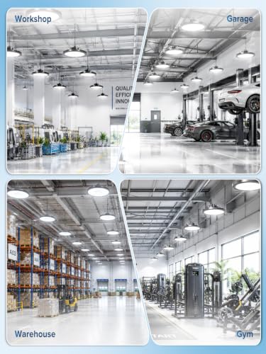 Industrial Grade 350W UFO LED High Bay Light SUPER BRIGHT 56000LM 5000K (NEW-350W-6PACK)