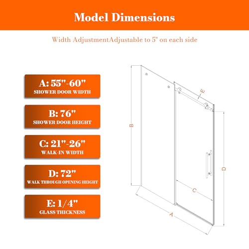 Frameless Double Sliding Shower Door