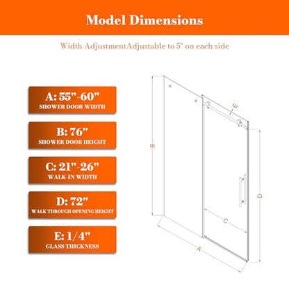 Frameless Double Sliding Shower Door