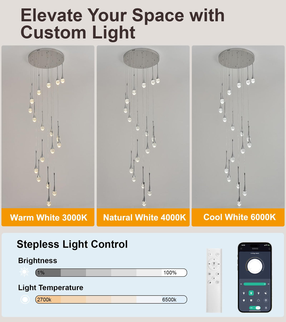 18 Lights Chrome Crystal Chandelier (Chrome / 18 Lights)