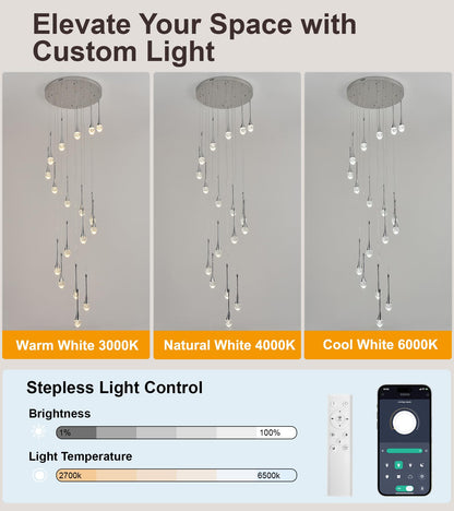 18 Lights Chrome Crystal Chandelier (Chrome / 18 Lights)
