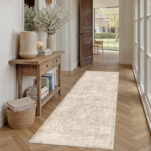 2x8 Beige Neutral Kitchen Hallway Runner Rug (Neutral | Beige / 2' x 8' (Runner))