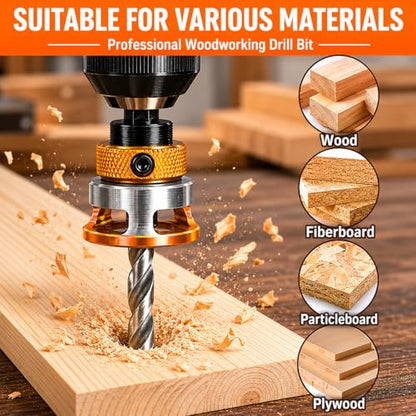 Countersink Drill Bit Set with Depth Stop