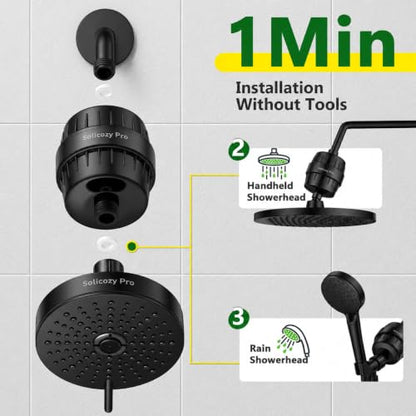 Shower Filter for Hard Water & Shower Water Softener