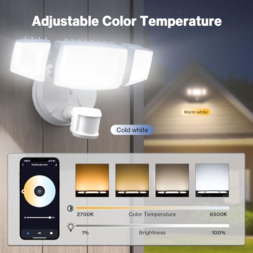 65W WiFi Smart Flood Lights Outdoor Motion Sensor