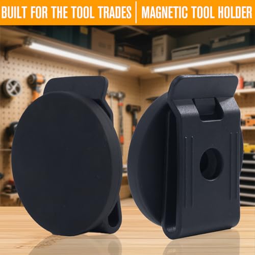 Portable Magnetic Tool Holder Heavy Duty Clip On Belt Holster and Pocket Clip for Screws Nails Hammer Wrench Pliers Drill Bits Sockets and Hardware Accessories