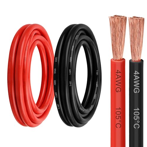 Pure Copper Wire Red and Black Battery Cable Oxygen Free Stranded Copper Wire for Automotive
