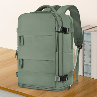 Travel Backpack For Women Men (Olive Green / 25 liters)
