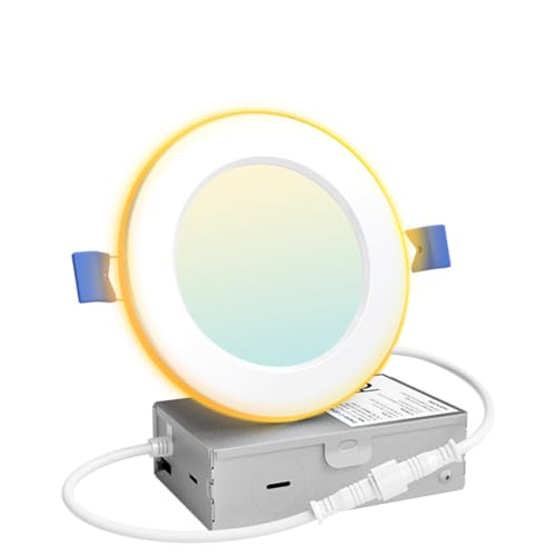 2 Pack 4 Inch LED Recessed Ceiling Light with Night Light