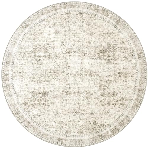 Round Rug 6ft (Beige / 6' (Round))