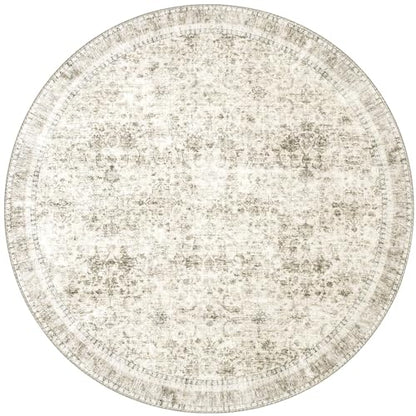 Round Rug 6ft (Beige / 6' (Round))