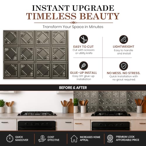 Charleston Decorative Kitchen Backsplash Kit