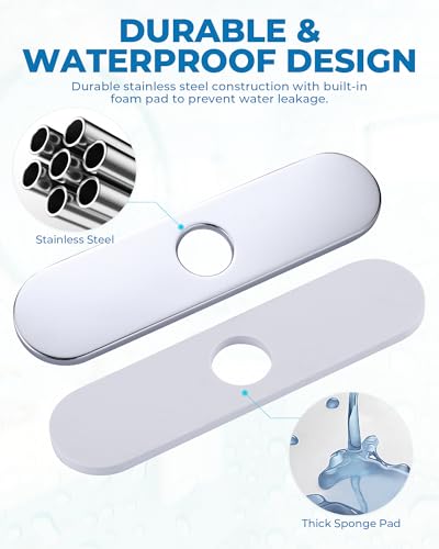 10.2 Inch Faucet Deck Plate (Chrome)