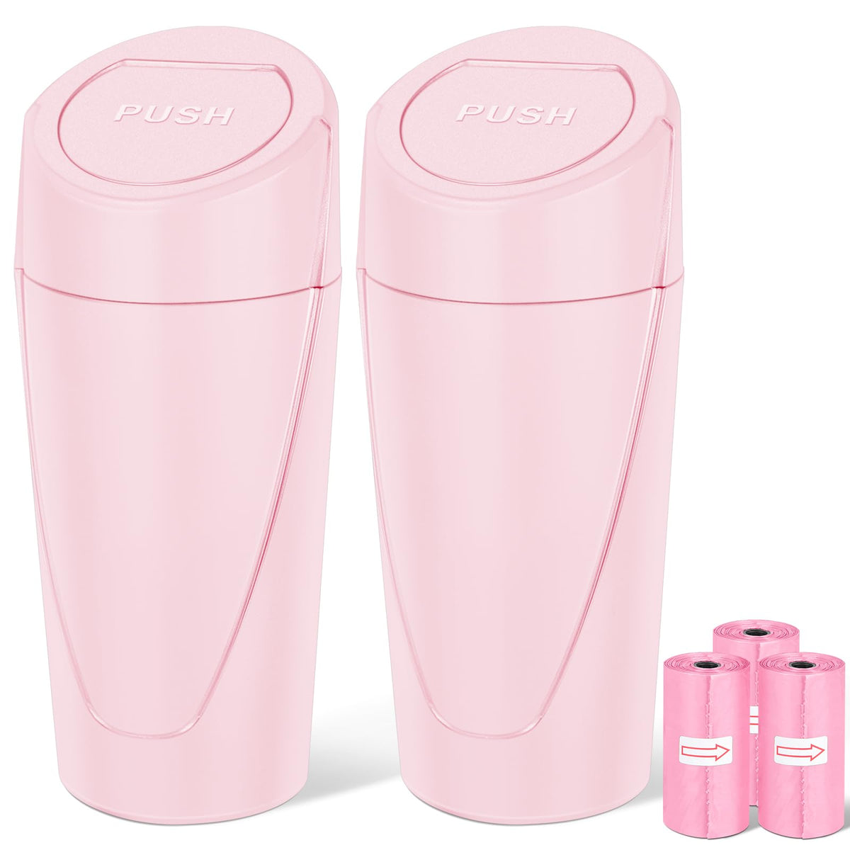 Car Trash Can (Pink / Round)