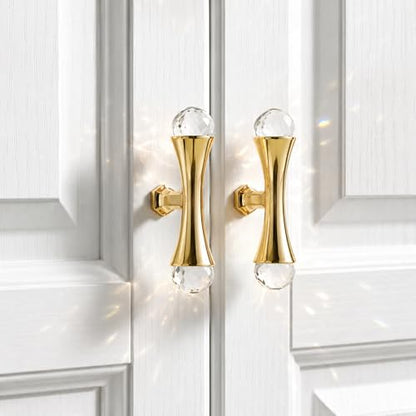 Gold Crystal Drawer Knobs